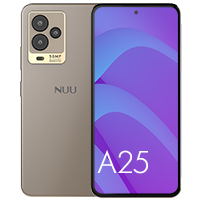 A25 smartphone gold front and back